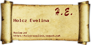 Holcz Evelina névjegykártya
